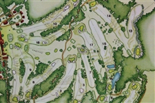 1968 Augusta National Golf Club George Cobb Course Map on Wooden Plaque Contestant Gift