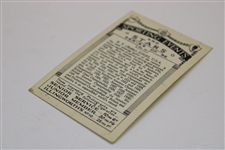Bobby Jones 1935 Sporting Events And Stars Card 