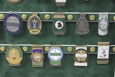 Ken Devine's Personal Thirty-Six (36) Money Clips Display Inc. 3 Majors - Framed