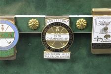 Ken Devine's Personal Thirty-Six (36) Money Clips Display Inc. 3 Majors - Framed
