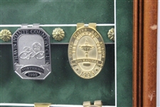 Ken Devine's Personal Thirty-Six (36) Money Clips Display Inc. 3 Majors - Framed