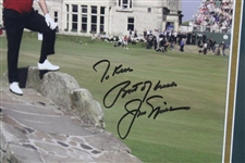 Jack Nicklaus Signed Photo with 5lb RBS Note Display - Framed JSA ALOA
