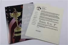 2004 Ryder Cup at Oakland Hills CC Book w/Info, Divot Too, Golf Ball, & more - Set