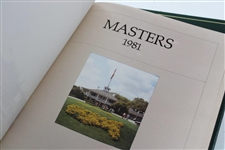 1981, 1983, 2015 & First 41 Years Masters Tournament Green Annual Books