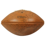Joe Montana & Team Signed 1977 Notre Dame National Champions Cotton Bowl Football JSA ALOA