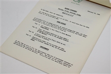 Arnold Palmer Signed 1962 Masters Tournament Press Release Guide JSA ALOA