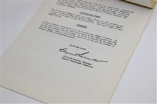 Arnold Palmer Signed 1962 Masters Tournament Press Release Guide JSA ALOA
