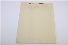 Arnold Palmer Signed 1962 Masters Tournament Press Release Guide JSA ALOA