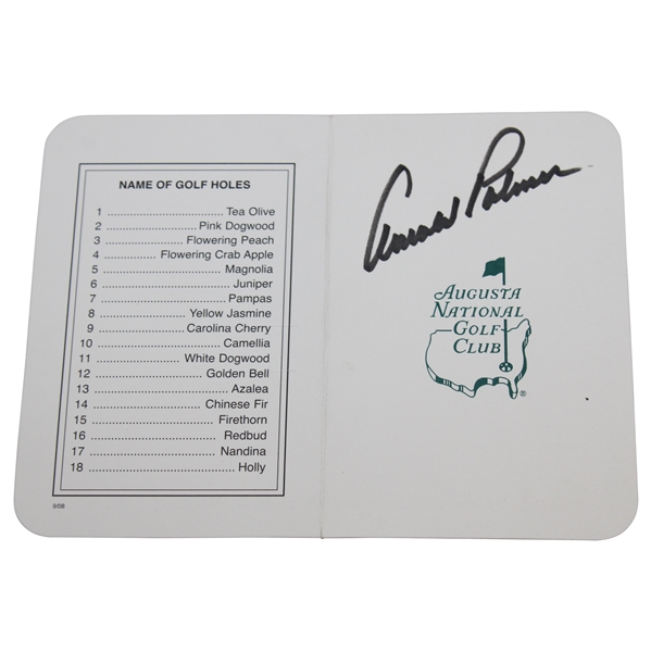 Arnold Palmer Signed Augusta National Scorecard JSA ALOA