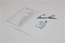 Arnold Palmer Signed Augusta National Scorecard JSA ALOA