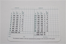 Arnold Palmer Signed Augusta National Scorecard JSA ALOA