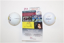 Jack Burke & Mike Weir Signed Masters Logo Balls JSA ALOA