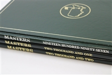 1997, 2001 & 2002 Masters Tournament Green Annuals Books - Tiger Wins
