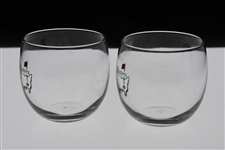 Pair of Masters Tournament Green Logo Whiskey Glasses