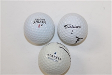 Masters Champions Coody, Woosnam & Weir Signed Personal Used Golf Balls JSA ALOA