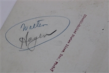 Walter Hagen 1929 Holding The Claret Jug Press Photo - Signature is Part of Photo & Not Live