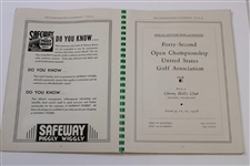 1938 US Open Championship at Cherry Hills Club Program - Ralph Guldahl Winner