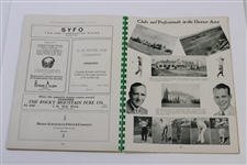 1938 US Open Championship at Cherry Hills Club Program - Ralph Guldahl Winner