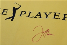 Justin Thomas Signed The Players Embroidered Flag JSA #AJ29413