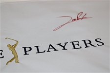 Jon Rahm Signed 2023 The Players Embroidered Flag JSA #AJ29405