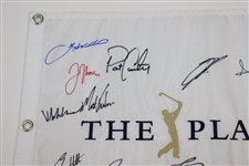 Thomas, Spieth, Rahm, Hideki & others Signed The Players Embroidered Flag JSA ALOA