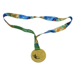 Justin Rose Signed 2016 Olympic Gold Medal Replica JSA #AJ29425