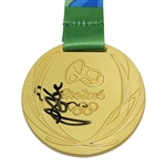 Justin Rose Signed 2016 Olympic Gold Medal Replica JSA #AJ29425