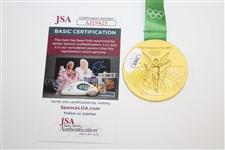 Justin Rose Signed 2016 Olympic Gold Medal Replica JSA #AJ29425