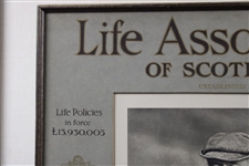 1909 Horace Hutchinson Life Association of Scotland Calendar Framed Piece
