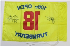 Jack Nicklaus & Tom Watson Signed Turnberry Replica Flag w/'Duel in the Sun' with Letter JSA ALOA