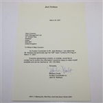 Jack Nicklaus & Tom Watson Signed Turnberry Replica Flag w/'Duel in the Sun' with Letter JSA ALOA
