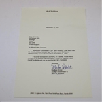 Jack Nicklaus Signed The Carnoustie Golf Links Championship Course Scorecard with Letter - JSA ALOA