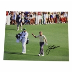 Jack Nicklaus Signed 1986 Masters Walk Up the 18th Photo with Letter - JSA ALOA