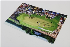 Jack Nicklaus Signed 1986 Masters '18th Green Celebration' Photo with Letter - JSA ALOA