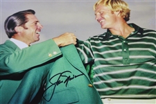 Jack Nicklaus Signed Masters Green Jacket Presentation from Gary Player Photo with Letter - JSA ALOA
