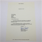 Jack Nicklaus Signed Masters Course Flag Photo with Letter - JSA ALOA