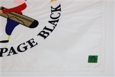 Tiger Woods Signed 2002 US Open at Bethpage Black Embroidered Flag JSA ALOA