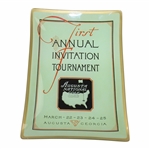 Augusta National Invitation Tournament 1934 Program Commemorative Dish