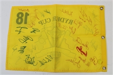 2008 Ryder Cup at Valhalla Flag Signed by Both USA & European Teams JSA ALOA