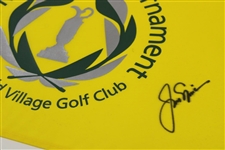 Jack Nicklaus Signed The Memorial Tournament at Muirfield Yellow Flag JSA ALOA
