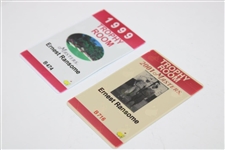 Two (2) Masters Tournament Trophy Room Badges - 1999 & 2001 - Ernest Ransome