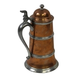 Maidstone Club, Easthampton L.I Golf Saturday Handicap Bronze & Pewter Large Tankard trophy
