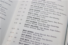 Complete (5) 1996 GMO Pairing Sheets Inc. Pro-Am Listing Tiger as Amateur Before Hello World!