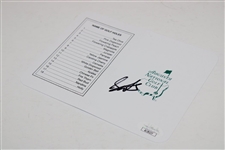 Scottie Scheffler Signed Augusta National GC Scorecard JSA #AJ28237