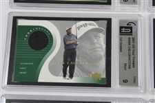 Six (6) 2001 UP GAI 9 Global Thread Cards - Calcavecchia, Duval, Elder, Hart, Clark II & Choi