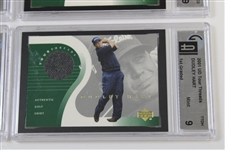 Six (6) 2001 UP GAI 9 Global Thread Cards - Calcavecchia, Duval, Elder, Hart, Clark II & Choi