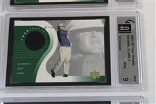 Six (6) 2001 UP GAI 9 Global Thread Cards - Calcavecchia, Duval, Elder, Hart, Clark II & Choi
