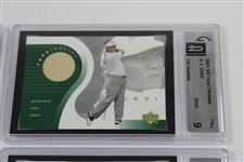Six (6) 2001 UP GAI 9 Global Thread Cards - Calcavecchia, Duval, Elder, Hart, Clark II & Choi