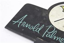 Vintage Arnold Palmer Jackets Double Sided Wood Point of Sale Sign with Umbrella Logo