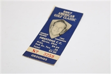 1962 Daily American Golf Classic at Firestone CC w/Palmer Cover Ticket Stub #3259